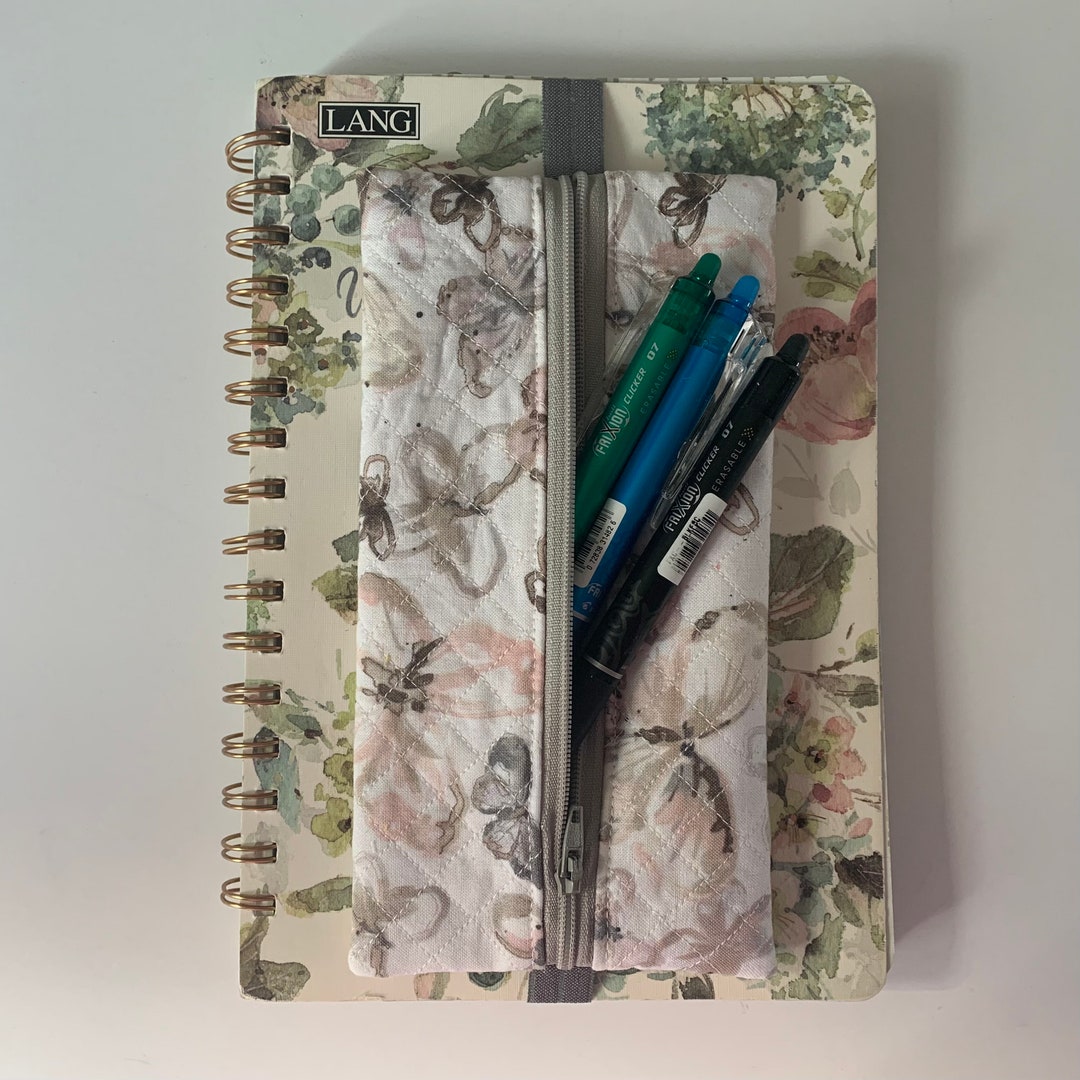 Quilted Journal Pouch, Elastic Pencil Pouch, Plein Air Pouch, Art