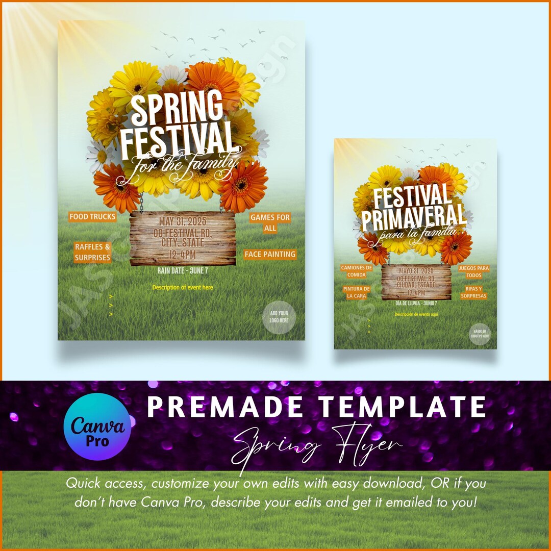 Aaa Spring Flyers Spring Flyer, Spring Flyer for Promo, Spring Flyer Canva Template ...