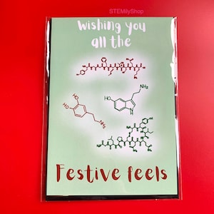 Ich wünsche Ihnen all die festliche fühlt sich Hormon schrullige Chemie Weihnachten Wissenschaft Karte