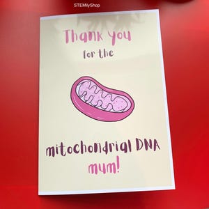 Gracias por la tarjeta del Día de la Madre sobre la ciencia, la biología anatómica y el ADN mitocondrial.