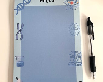 Blue science A5 notepad