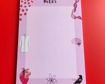 Pink science A5 notepad stationary