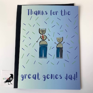 Danke für die tolle Gene Dad Anatomische Biologie Grußkarte Wissenschaft zum Vatertag