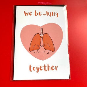 Nous sommes ensemble carte de la Saint-Valentin anniversaire science biologie anatomique