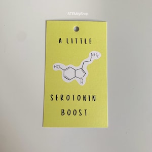 Etiquetas Para Regalos Regalo lindo de la felicidad de la serotonina de la química