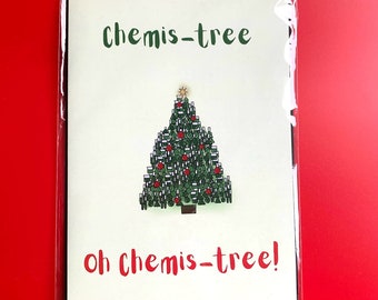 Chemis-tree chemistry cool quirky christmas science card