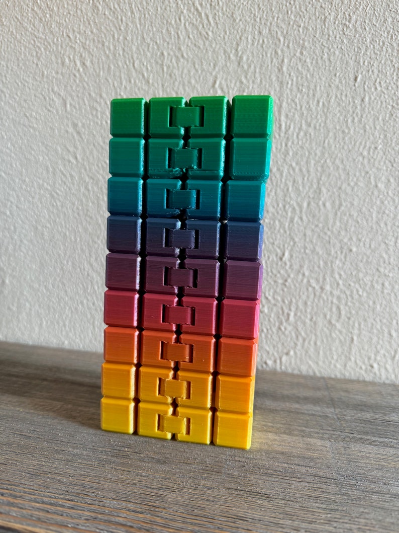 Rainbow Fade Infinity Cube, 3D Printed Fidget Desk Toy - Etsy