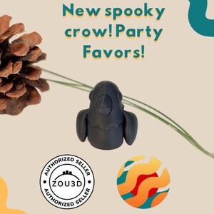 Baby Crow Fidget Toy – 3D Printed Articulated Bird Rainbow & Black Variants ADHD Sensory Toy for Animal Lovers Cute Flexi Desk Pet