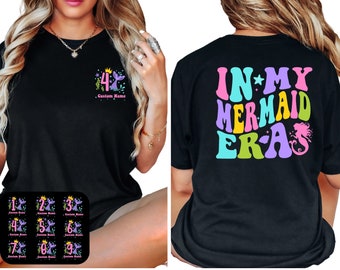 Custom Mermaid Era Shirt: Retro Birthday Gift for Kids