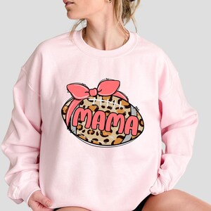 Cute Football Mom Sweatshirt, Coquette Bows School Spirit Shirt, Football Season Shirt, Football Mama Shirt, Birthday Gift, Sports Mom Shirt