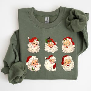 Retro Santa Christmas Sweatshirt: Festive Holiday Cheer