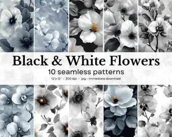 10 Muster, 30'x30', 300dpi, 10 Muster in Schwarz & Weiss, 10 Muster in schwarz-weiss, aus Papier