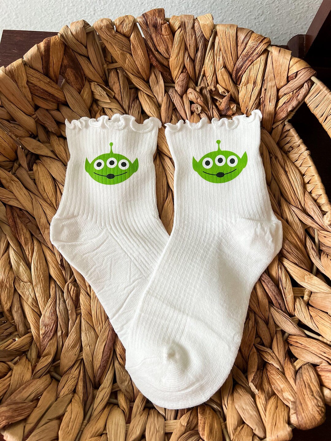 Alien Complex Ruffle Little Green Alien Ruffle Socks | Space Creature Inspired | Custom ...