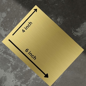 WHOLESALE BRASS Sheet 4" X 6 "  20 GA | Free Shipping |  20 Gauge | Solid Brass Sheet 20 Gauge