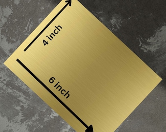 GROOTHANDEL MESSING Vel 4 "X 6" 20 GA | Gratis verzending | 20 spoor | Massief koperen blad, 20 gauge