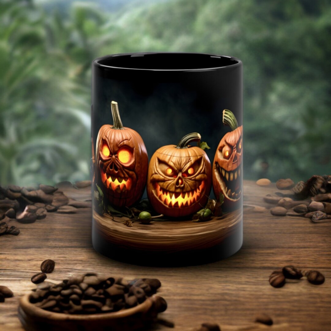 Scary Goofy Jackolanterns Mug Jack O Lantern Coffee Cup Etsy