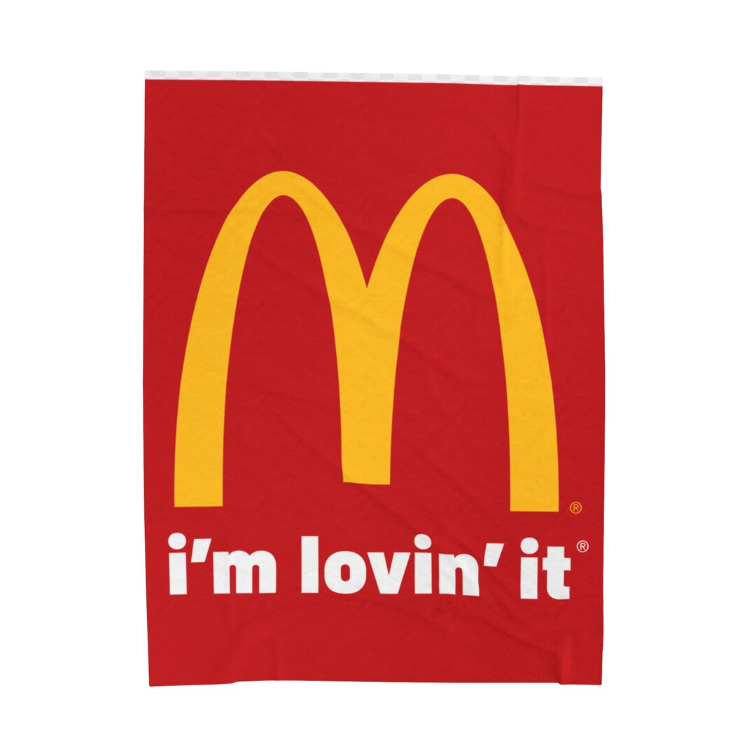Mcdonald's Themed Velveteen Plush Blanket Cozy and Collectible Fast