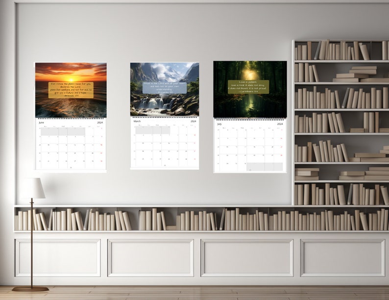 Bible Verse Christian Wall Calendar 2024, Christian Calendar, Bible