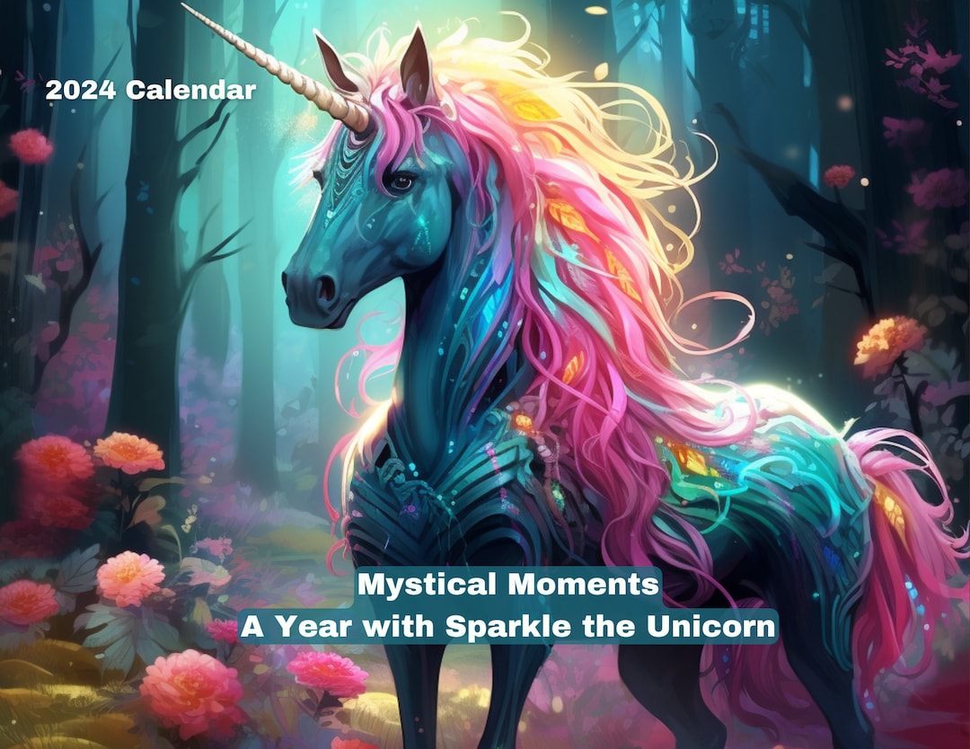 Unicorn Wall Calendar 2025, Unicorn Calendar, Unicorn Gifts, Kids