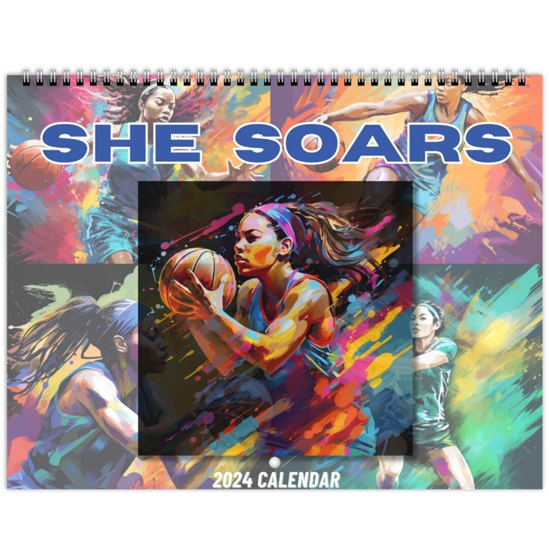 Women's Basketball Calendar 2024, Basketball Wall Calendar, Sports