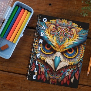 Owl Mandala  Spiral Notebook, Owl Notebook, Owl Mandala Journal, Owl Gifts, Back to School Notebook, Owl Mandala Notebook