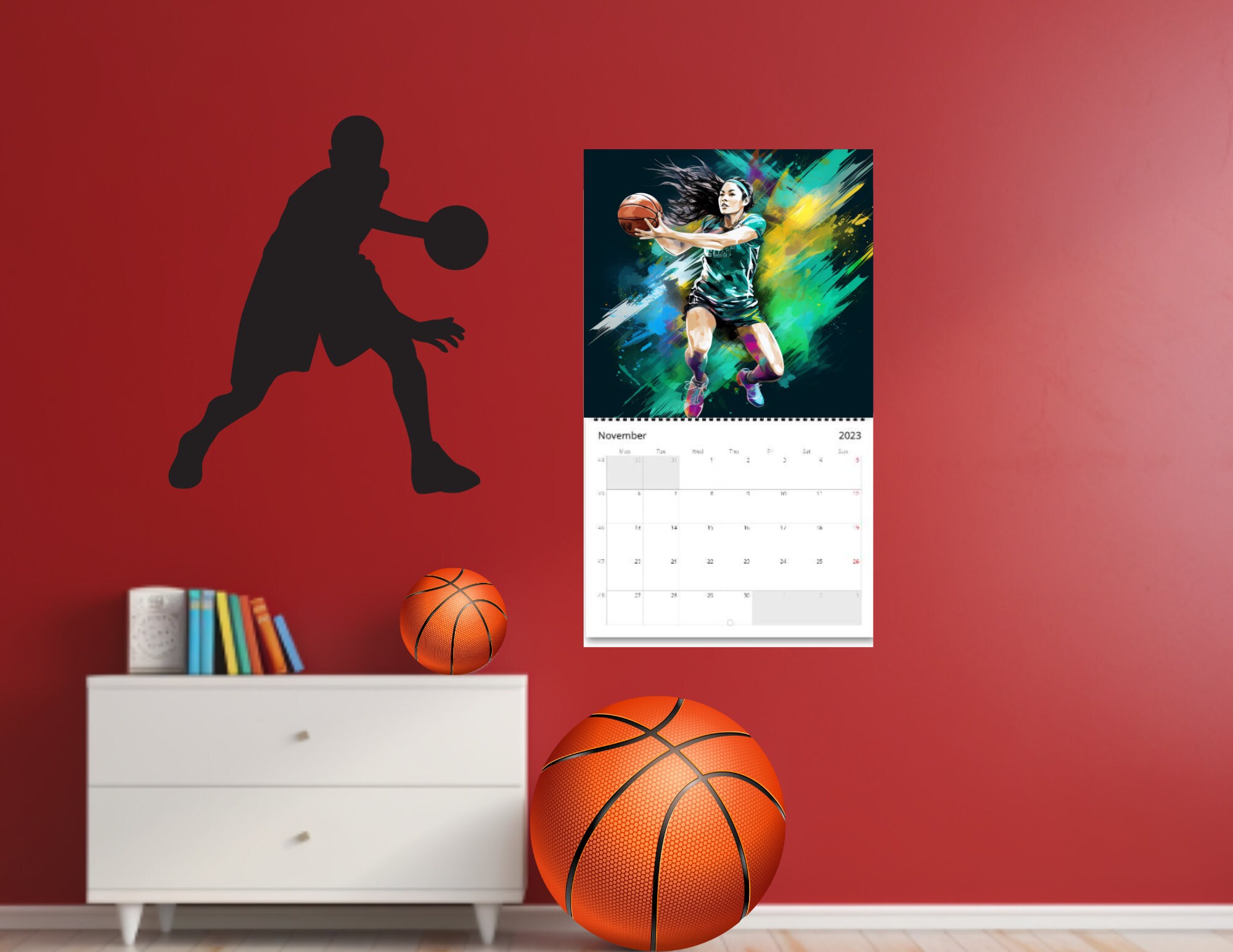 Women's Basketball Calendar 2024, Basketball Wall Calendar, Sports