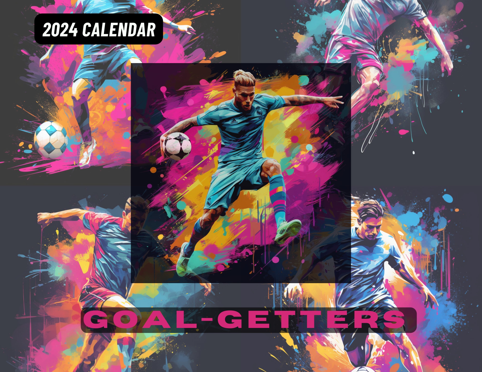 Soccer Sports Wall Calendar 2025, Soccer Sports Calendar, Boys Soccer