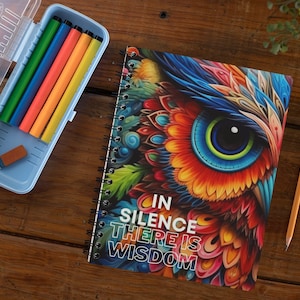 Owl Mandala Spiral Notebook, Owl Mandala Journal, Owl Notebook, Owl Journal, Owl Gifts