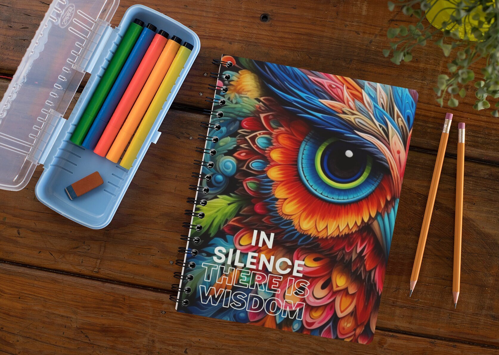 Owl Mandala Spiral Notebook, Owl Mandala Journal, Owl Notebook, Owl Journal, Owl Gifts