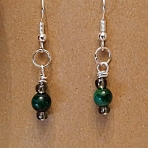 Green Tiger eye earrings