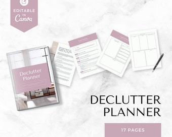 Planificador/Lista de verificación, reto y guía para ordenar y deshacerse del desorden (Descarga digital)