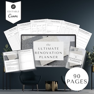 Ultimate Home Renovation Planner | Home Improvement Planner | Home Renovation | Home Organization | Room Organizer | Home Project Planner