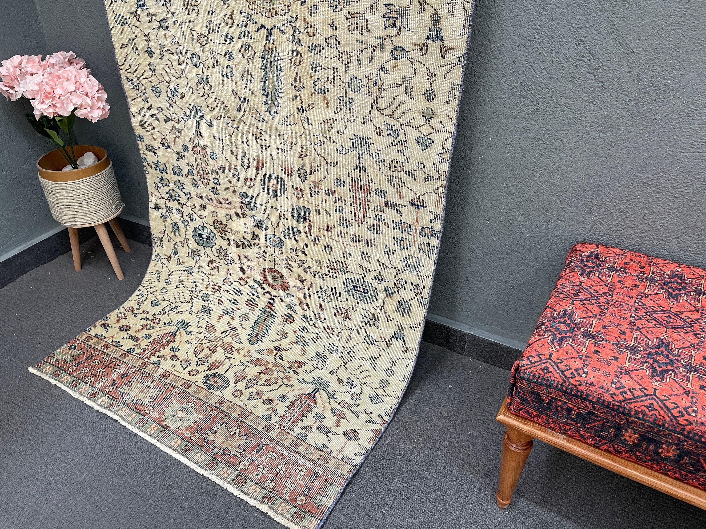 ヴィンテージ トルコ製ランナーラグ 99 x 234 cm 3 x 8フィート - Etsy