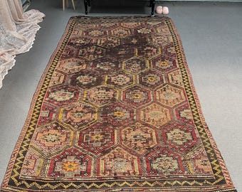 ヴィンテージキリム、大型キリム、刺繍入りトルコキリム、アンティーク