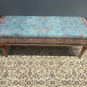 Rectangular Ottoman Bench, Scandinavian Decor, Long Bedroom Bench, Piano Stool, Sitting Bench, Handmade Furniture, Walnut Bench Seat,