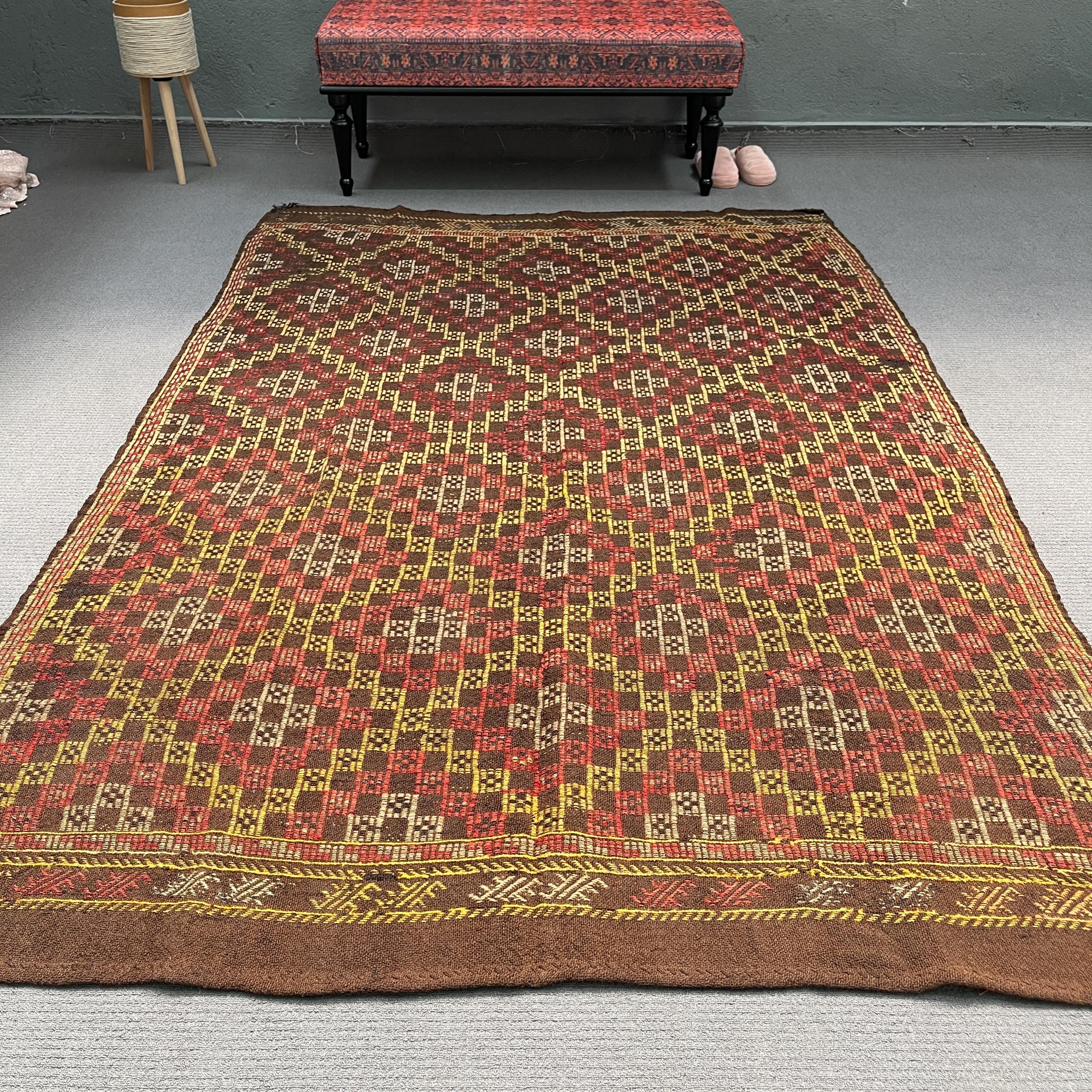 ヴィンテージキリム トルコキリム、ヴィンテージキリム、大きなキリム、アンティーク