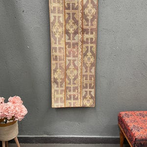 Antique Turkish Rug Handwoven 48x141cm 2x5ft