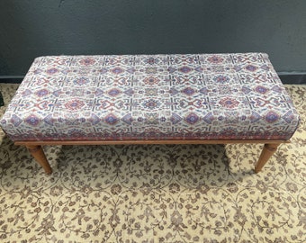 Wood Ottoman Bench, Entryway Bench, Upholstered Bedroom Bench, Cushioned Bench, Dressing Bench, Farmhouse Decor, Foot Rest Stool, Bench Seat