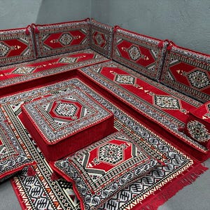 Anatolian Sofa, Floor Seating Set, Turkish Kilim Pillow, Moroccan Couch, Ottoman Sofa, Oriental Floor Sofa Set, Lounge Sofa, Sectional Sofa