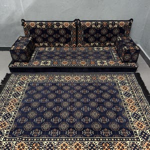Ottoman Pillow, Turkish Kilim Pillow, Pillow Floor Set, Floor Seating, Moroccan U-shaped Sofa, Sectional Floor Sofa Set, Housewarming Gift