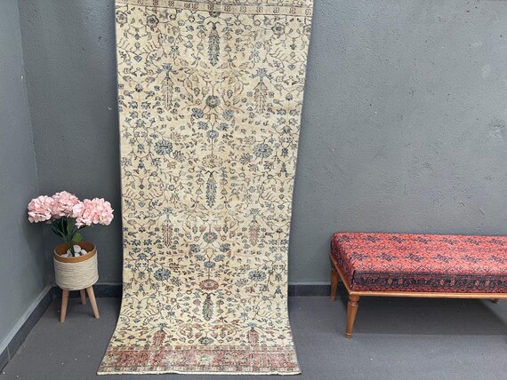 ヴィンテージ トルコ製ランナーラグ 99 x 234 cm 3 x 8フィート - Etsy