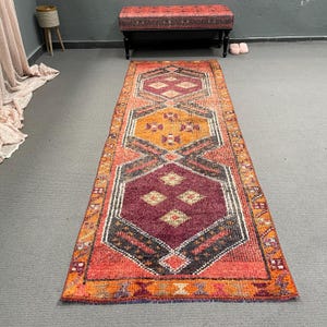 ヴィンテージ　トルコ製ランナーラグ ヴィンテージ トルコ ランナー ラグ 97 x 353 cm 3 x 12
