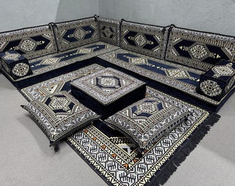 Arabic Sofa, Kilim Pillow, Ottoman Sofa, Moroccan Couch, Floor  Cushion Set, Oriental Floor Sofa, Sectional Sofa, Turkish Seating Sofa Set