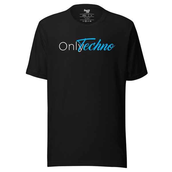 OnlyTechno Rave T-Shirt for Techno Fans - Rave shirt, festival outfit, edm shirt, edm clothes, techno shirt