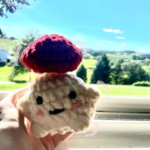 Mini Poppable Crochet Mushroom Plushie Friend