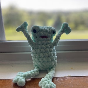 Leggy Frog Crochet Plushie Friend