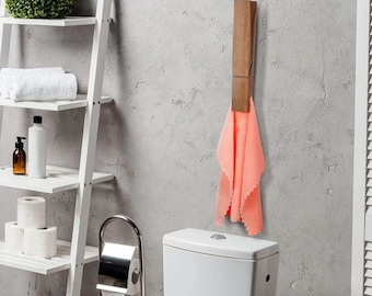 Portasciugamani - Decorazione della parete del bagno, molletta Jumbo, decorazione del bagno della fattoria, decorazione della lavanderia