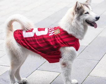 Trendiges Hunde-Basketballtrikot für den Sommer | Coole und bequeme Mode für große Hunde | Ideal für Schnauzer/Golden Retriever Sport Cosplay