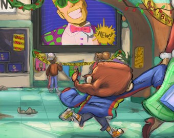 Digital Custom Illustration Commission with Color, Full Rendering, and Background
