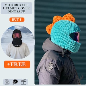 Handmade Dinosaur Motorcycle Helmet Cover